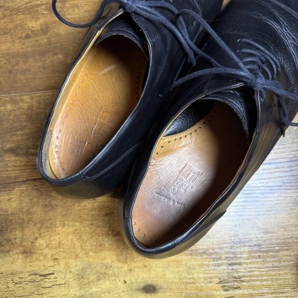 Johnston & Murphy Handcrafted Black Leather Cap Toe Oxford‎ Mens Size 11